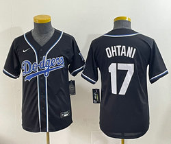 Youth Nike Los Angeles Dodgers #17 Shohei Ohtani Black Stitched MLB jersey