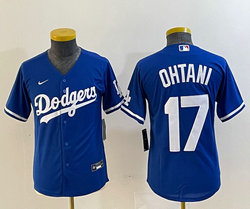 Youth Nike Los Angeles Dodgers #17 Shohei Ohtani Blue Authentic Stitched MLB Jersey