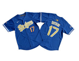 Youth Nike Los Angeles Dodgers #17 Shohei Ohtani Blue Gold Name Champions Limited MLB Jersey
