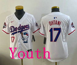 Youth Nike Los Angeles Dodgers #17 Shohei Ohtani White HK Jerseys