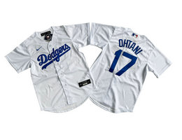 Youth Nike Los Angeles Dodgers #17 Shohei Ohtani White Limited MLB Jersey