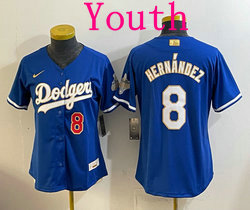 Youth Nike Los Angeles Dodgers #18 Yoshinobu Yamamoto Blue 2026 Gold Stadium Baseball Jersey