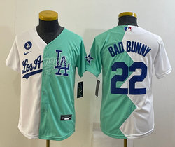 Youth Nike Los Angeles Dodgers #22 Bad Bunny 2022 Celebrity Blue Game Stitched MLB Jersey
