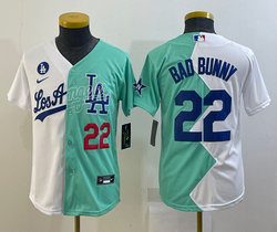 Youth Nike Los Angeles Dodgers #22 Bad Bunny 2022 Celebrity Red #22 number in front Game Stitched MLB Jersey