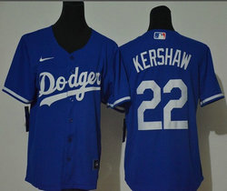 Youth Nike Los Angeles Dodgers #22 Clayton Kershaw Blue Game Authentic Stitched MLB Jersey