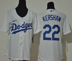 Youth Nike Los Angeles Dodgers #22 Clayton Kershaw White Game Authentic Stitched MLB Jersey