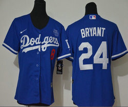 Youth Nike Los Angeles Dodgers #24 Kobe bryant #8 Blue Game Authentic Stitched MLB Jersey