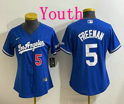 Youth Nike Los Angeles Dodgers #3 Edwin Diaz Blue Stadium Los Angeles Front  jersey