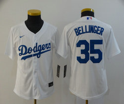 Youth Nike Los Angeles Dodgers #35 Cody Bellinger White Game Authentic Stitched MLB Jersey