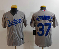 Youth Nike Los Angeles Dodgers #37 Enrique Hernandez Gary MLB Jersey
