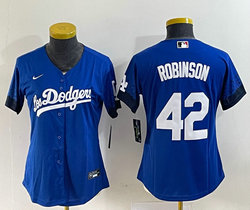 Youth Nike Los Angeles Dodgers #42 Jackie Robinson Blue City Game MLB Jersey