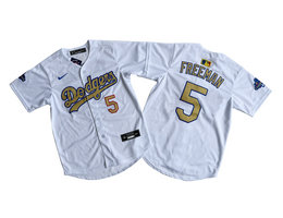 Youth Nike Los Angeles Dodgers #5 Freddie Freeman 2025 Gold Collection Limited MLB Jersey