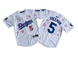 Youth Nike Los Angeles Dodgers #5 Freddie Freeman White Tokyo Series Limited MLB Jersey