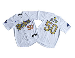 Youth Nike Los Angeles Dodgers #50 Mookie Betts 2025 Gold Collection Limited MLB Jersey