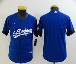 Youth Nike Los Angeles Dodgers Bank Blue 2021 City Authentic Stitched MLB Jersey