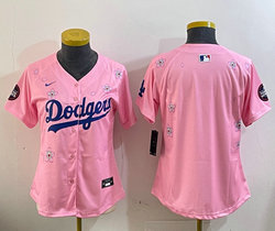 Youth Nike Los Angeles Dodgers Blank Pink 2025 Tokyo Series Jersey