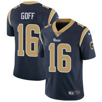 Youth Nike Los Angeles Rams #16 Jared Goff Navy Blue Vapor Untouchable Authentic Stitched NFL Jersey