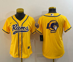 Youth Nike Los Angeles Rams Gold Joint  Authentic Stitched baseball jersey