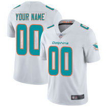 Youth Nike Miami Dolphins Customized White Limited Vapor Untouchable Authentic Stitched NFL Jerseys