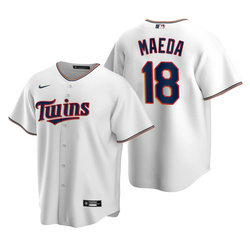 Youth Nike Minnesota Twins #18 Kenta Maeda White Game Authentic Stitched MLB jersey