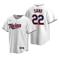 Youth Nike Minnesota Twins #22 Miguel Sano White Game Authentic Stitched MLB jersey
