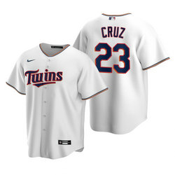 Youth Nike Minnesota Twins #23 Nelson Cruz White Game Authentic Stitched MLB jersey