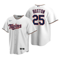 Youth Nike Minnesota Twins #25 Byron Buxton White Game Authentic Stitched MLB jersey
