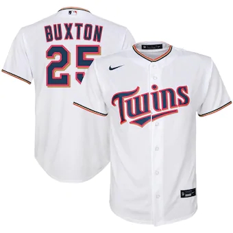 Youth Nike Minnesota Twins #25 Byron Buxton White Game Authentic Stitched MLB jersey.webp