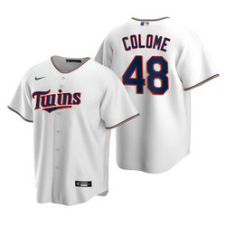Youth Nike Minnesota Twins #48 Alex Colome White Game Authentic Stitched MLB jersey