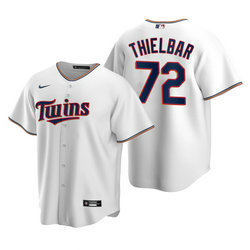 Youth Nike Minnesota Twins #72 Caleb Thielbar White Game Authentic Stitched MLB jersey