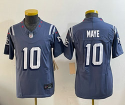 Youth Nike New England Patriots #10 Drake Maye Rivalries Stitched Football Jersey