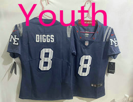 Youth Nike New England Patriots #8 Stefon Diggs Rivalries Stitched Football Jersey
