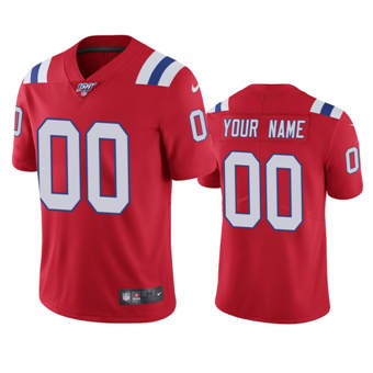 Youth Nike New England Patriots Customized Red Vapor Untouchable Authentic Stitched NFL Jerseys