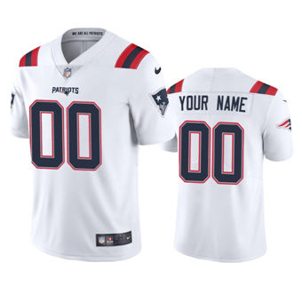 Youth Nike New England Patriots Customized White Vapor Untouchable Authentic Stitched NFL Jerseys