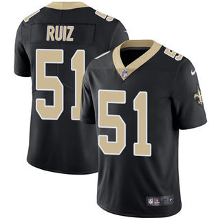 Youth Nike New Orleans Saints #51 Cesar Ruiz Black Vapor Untouchable Authentic Stitched NFL Jersey