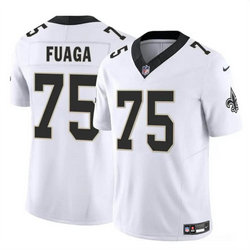 Youth Nike New Orleans Saints #75 Taliese Fuaga White 2024 Draft F.U.S.E Football Jersey