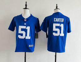 Youth Nike New York Giants #51 Abdul Carter Blue NFL Jersey