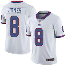 Youth Nike New York Giants #8 Daniel Jones White Rush Authentic stitched NFL jersey