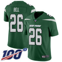 Youth Nike New York Jets #26 Le'Veon Bell 100th Season Green New Vapor Untouchable Limited Authentic Stitched NFL Jersey