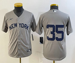 Youth Nike New York Yankees #35 Cody Bellinger Gray Field of Dreams Stitched MLB Jersey