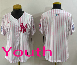 Youth Nike New York Yankees Blank White Red Stripe Joint Stitched MLB Jersey