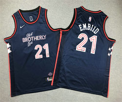 Youth Nike Philadelphia 76ers #21 Joel Embiid City Authentic Stitched NBA jersey