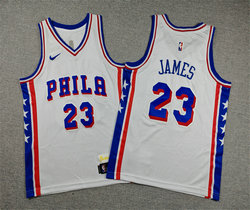 Youth Nike Philadelphia 76ers #23 LeBron James White 2026 Association Edition Stitched Jersey