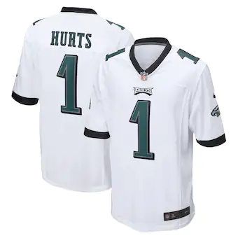 Youth Nike Philadelphia Eagles #1 Jalen Hurts White Vapor Untouchable Authentic Stitched NFL Jersey.jpg