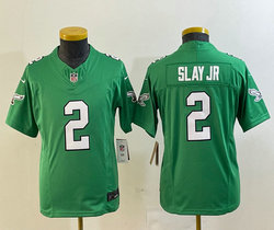 Youth Nike Philadelphia Eagles #2 Darius Slay Jr Green Throwback 2023 F.U.S.E. Authentic stitched NFL jersey