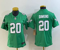Youth Nike Philadelphia Eagles #20 Brian Dawkins Green Throwback 2023 F.U.S.E. Authentic stitched NFL jersey