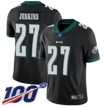 Youth Nike Philadelphia Eagles #27 Malcolm Jenkins 100th Season Black Vapor Untouchable Authentic stitched NFL jersey