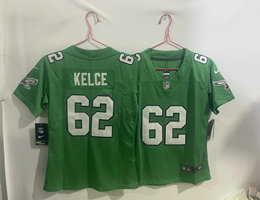 Youth Nike Philadelphia Eagles #62 Jason Kelce Green Throwback Vapor Untouchable Authentic Stitched NFL Jersey