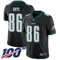 Youth Nike Philadelphia Eagles #86 Zach Ertz 100th Season Black Vapor Untouchable Authentic stitched NFL jersey