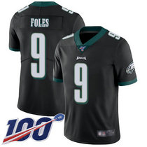 Youth Nike Philadelphia Eagles #9 Nick Foles 100th Season Black Vapor Untouchable Authentic Stitched NFL Jersey